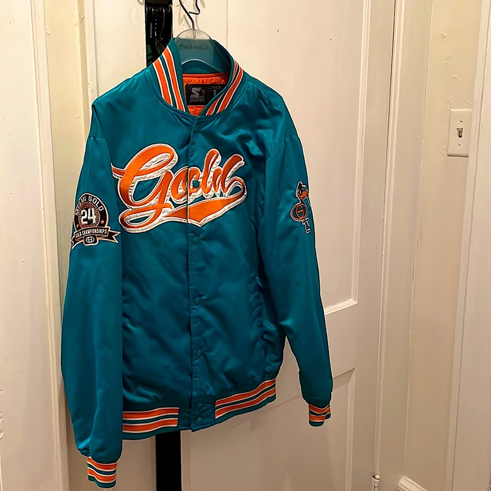 Vintage Starter Jacket . Miami Golds. Mens Large. Good Condition.
